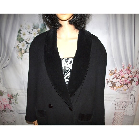Vintage Karen Petites double breasted 100% wool overcoat L - Picture 6 of 12